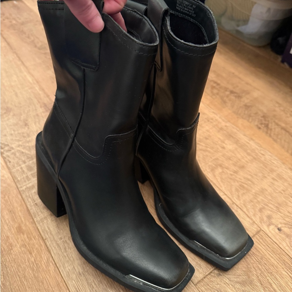 Madden Girl Black Ankle Boots